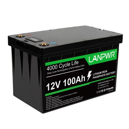 LANPWR 12V 100Ah LiFePO4 lítium akkumulátor